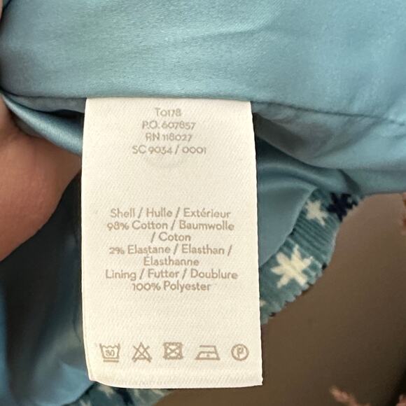 BODEN Oxshott Corduroy Blazer Heritage Blue White Stars Sz 12 {183} - Picture 9 of 9